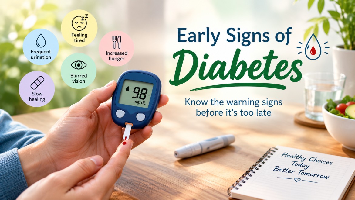 get to know the early stage of diabetes with most common signs.